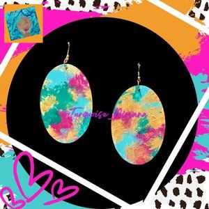 M-203: Jewel Tone Oval Earrings